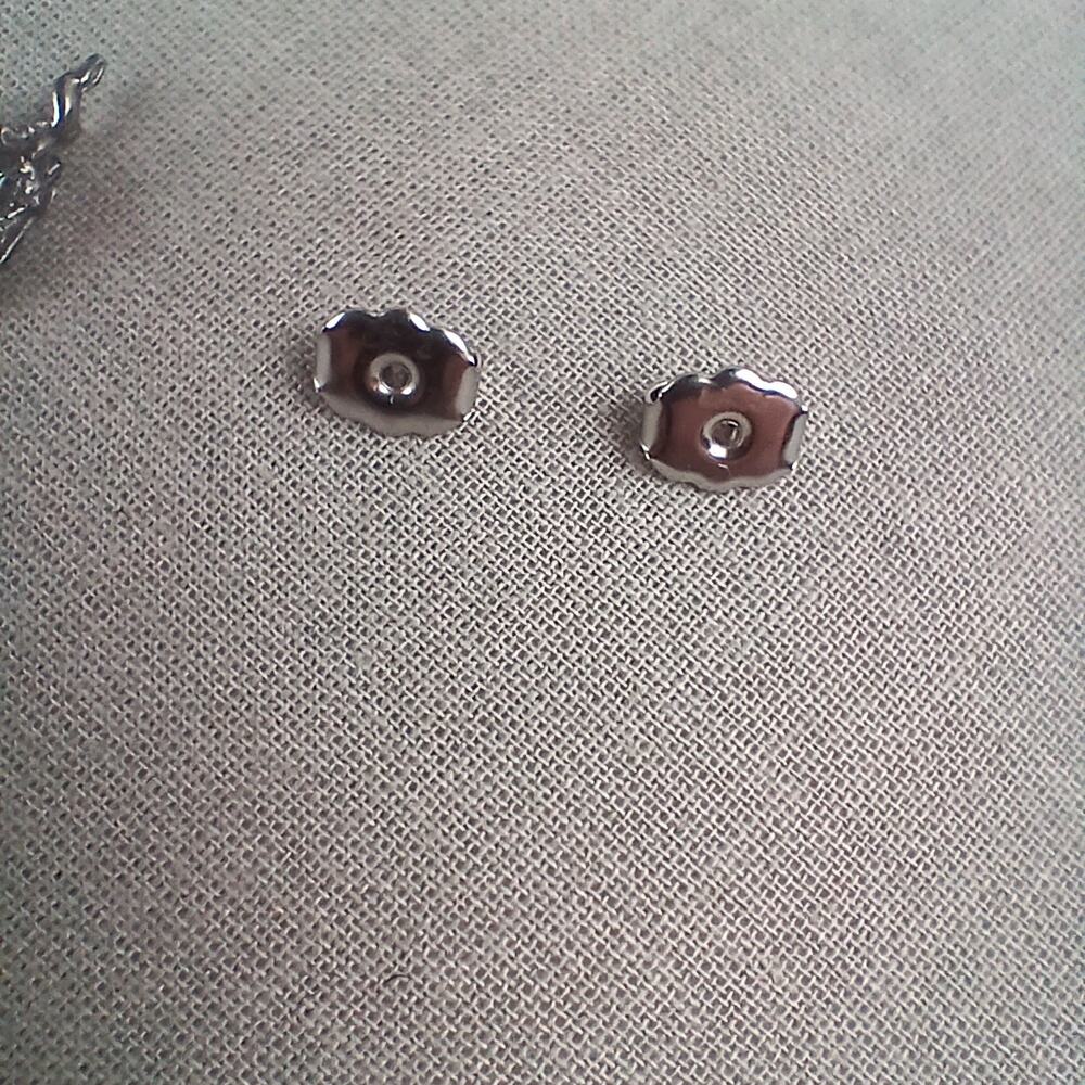 Small Unicorn Stud Earrings 0.5" surgical steel silver pewter mythical whimsey - Picture 5 of 12
